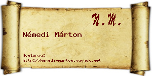 Némedi Márton névjegykártya
